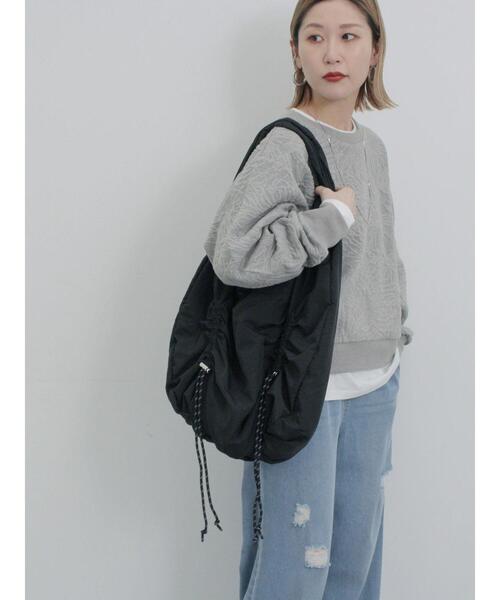 Samansa Mos2 blue（サマンサモスモスブルー）の「ドロストバルーントートバッグ（ハンドバッグ・レディース・ブラック/ライトベージュ/グレー・F）」の16枚目の写真