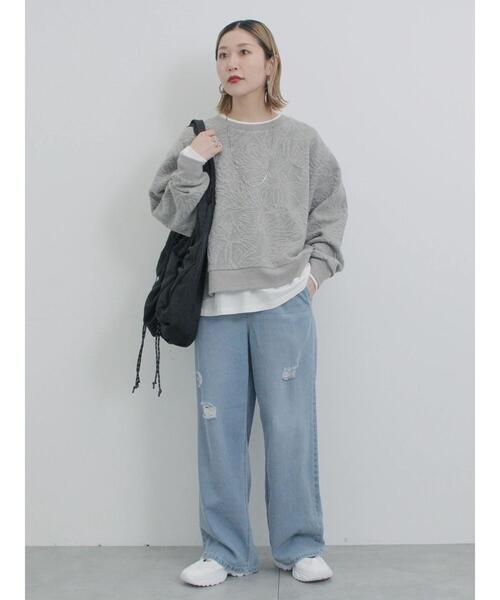 Samansa Mos2 blue（サマンサモスモスブルー）の「ドロストバルーントートバッグ（ハンドバッグ・レディース・ブラック/ライトベージュ/グレー・F）」の20枚目の写真