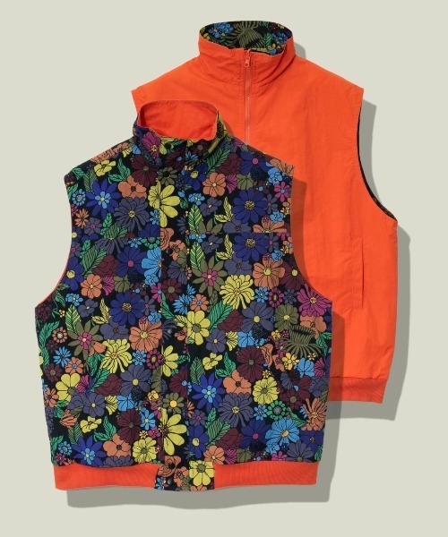 go slow caravan（ゴースローキャラバン）の「Mountain Mania/マウンテンマニア　ALLOVER PATTERN REVERSIBLE VEST（ベスト・メンズ・チャコールグレー/マスタード/その他1・LARGE/MEDIUM/X-LARGE）」の3枚目の写真