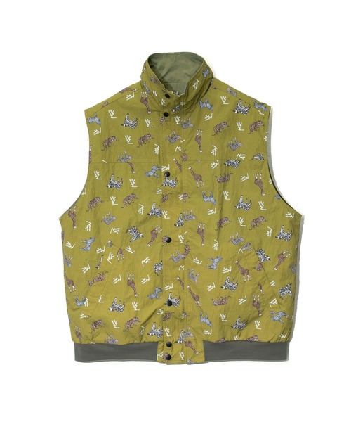 go slow caravan（ゴースローキャラバン）の「Mountain Mania/マウンテンマニア　ALLOVER PATTERN REVERSIBLE VEST（ベスト・メンズ・チャコールグレー/マスタード/その他1・LARGE/MEDIUM/X-LARGE）」の5枚目の写真