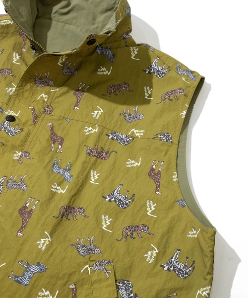 go slow caravan（ゴースローキャラバン）の「Mountain Mania/マウンテンマニア　ALLOVER PATTERN REVERSIBLE VEST（ベスト・メンズ・チャコールグレー/マスタード/その他1・LARGE/MEDIUM/X-LARGE）」の19枚目の写真