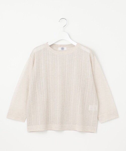 J.PRESS(ジェイプレス)の「【WEB限定カラーあり・洗える】Vis/Peスパーク シアー ニット(ニット/セーター・レディース・サックスブルー系/アイボリー系/ネイビー系/ブラウン系・MEDIUM/LARGE)」の11枚目の写真