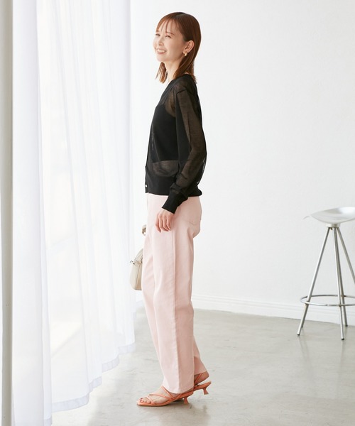 ROPE' PICNIC（ロペピクニック）の「LEVITAシアーニットカーディガン（カーディガン/ボレロ・レディース・ブラック/ライトグレー/その他2/ベージュ・38）」の14枚目の写真