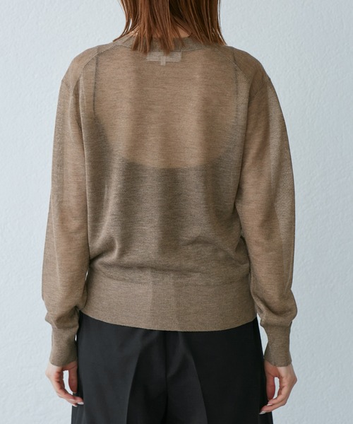 ROPE' PICNIC（ロペピクニック）の「LEVITAシアーニットカーディガン（カーディガン/ボレロ・レディース・ブラック/ライトグレー/その他2/ベージュ・38）」の19枚目の写真