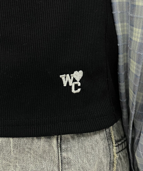 w closet(ダブルクローゼット)の「【カップ付】刺繍キャミ(キャミソール・レディース・オフホワイト/ブラック・FREE)」の17枚目の写真