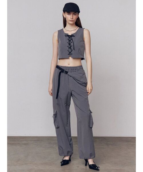 EMODA(エモダ)の「ナイロンドッキングパンツ(その他パンツ・レディース・ブラック/グレー/ホワイト・FREE)」の9枚目の写真