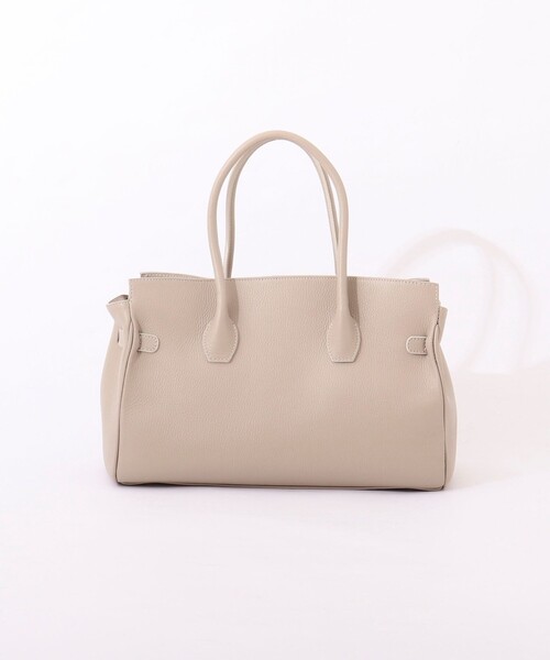 NOLLEY’S（ノーリーズ）の「ひねりベルトレザートートバッグ（トートバッグ・レディース・ブラック/グレイッシュベージュ・FREE）」の8枚目の写真