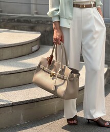 ひねりベルトレザートートバッグ