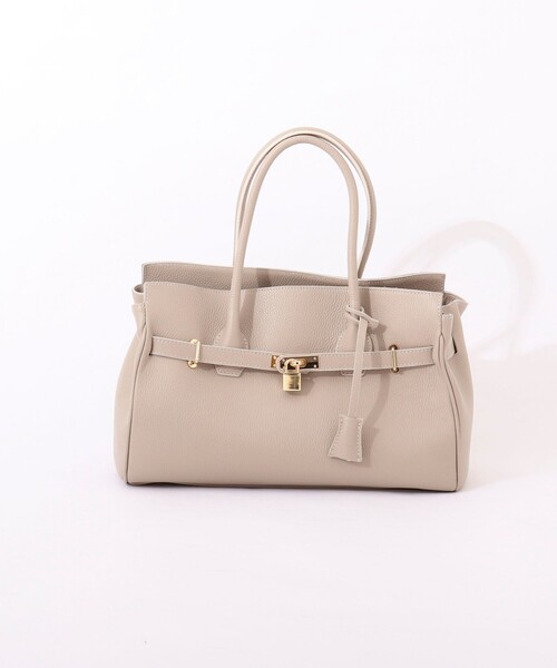 NOLLEY’S（ノーリーズ）の「ひねりベルトレザートートバッグ（トートバッグ・レディース・ブラック/グレイッシュベージュ・FREE）」の19枚目の写真