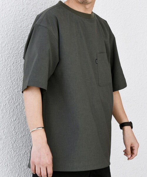 SHIPS any（シップス エニィ）の「SHIPS any:〈吸水速乾〉Rapidry スピンドル リラックス Tシャツ(セットアップ対応)◇（Tシャツ/カットソー・メンズ・ネイビー/ブラック/オリーブ/グレー/ダークグレー・SMALL/MEDIUM/LARGE）」の8枚目の写真