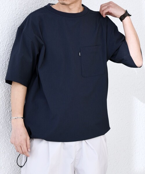 SHIPS any（シップス エニィ）の「SHIPS any:〈吸水速乾〉Rapidry スピンドル リラックス Tシャツ(セットアップ対応)◇（Tシャツ/カットソー・メンズ・ネイビー/ブラック/オリーブ/グレー/ダークグレー・SMALL/MEDIUM/LARGE）」の11枚目の写真