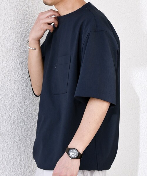 SHIPS any（シップス エニィ）の「SHIPS any:〈吸水速乾〉Rapidry スピンドル リラックス Tシャツ(セットアップ対応)◇（Tシャツ/カットソー・メンズ・ネイビー/ブラック/オリーブ/グレー/ダークグレー・SMALL/MEDIUM/LARGE）」の12枚目の写真
