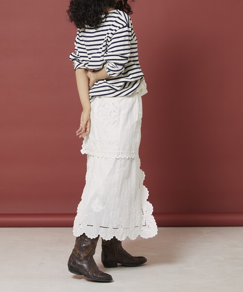 Freada（フリーダ）の「Freada/フリーダ レイヤー 刺繍 ラップスカート