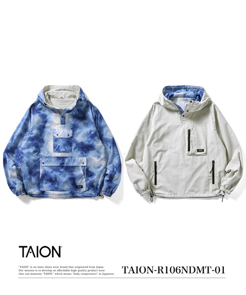 TAION（タイオン）の「【TAION(タイオン)】〈ユニセックス〉ノンダウン マウンテン リバーシブル フーディー（その他アウター・メンズ・ネイビー系9/ブラック×パープル/ネイビー系5/ブラック系その他/スカイブルー系/グリーン系6・L/M/S/XL/XS）」の10枚目の写真