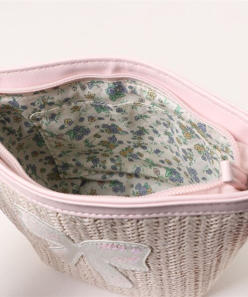 HAKKA KIDS（ハッカキッズ）の「リネンライクヘリンボーンショルダーバッグ（ショルダーバッグ・キッズ・ベージュ/ピンク・FREE）」の5枚目の写真