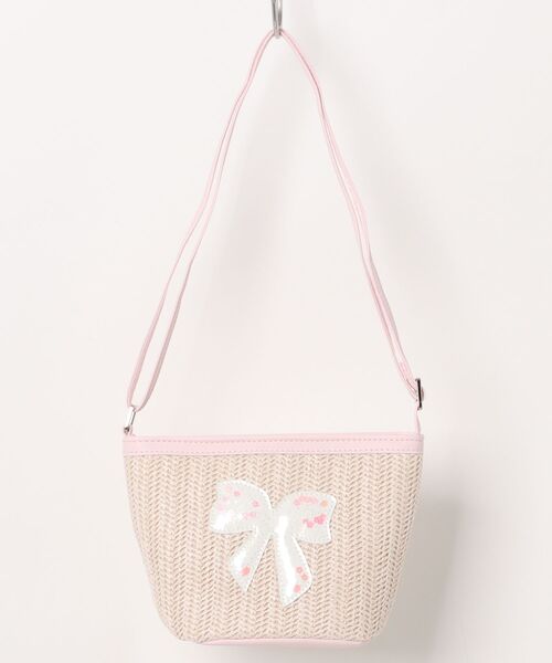 HAKKA KIDS（ハッカキッズ）の「リネンライクヘリンボーンショルダーバッグ（ショルダーバッグ・キッズ・ベージュ/ピンク・FREE）」の9枚目の写真
