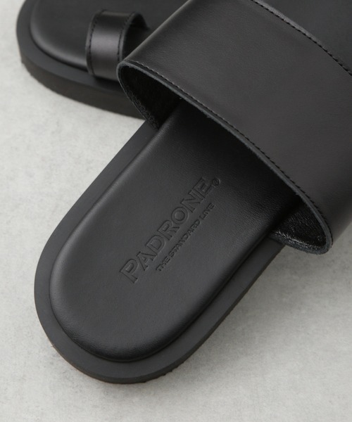 PADRONE(パドローネ)の「PADRONE THE STANDARD LINE/別注 THONG SANDAL / 指ぬきレザーサンダル(サンダル・メンズ・ブラック・40/41/42)」の8枚目の写真
