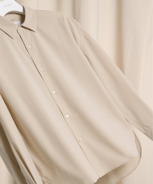 STUDIOUS(ステュディオス)の「CORD STRIPE SHIRTS(シャツ/ブラウス・メンズ・ライトベージュ/ブラック・2/1)」の2枚目の写真