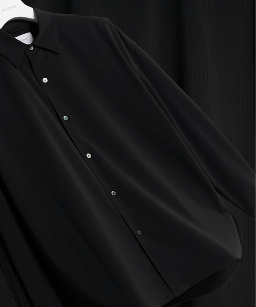 STUDIOUS(ステュディオス)の「CORD STRIPE SHIRTS(シャツ/ブラウス・メンズ・ライトベージュ/ブラック・2/1)」の1枚目の写真