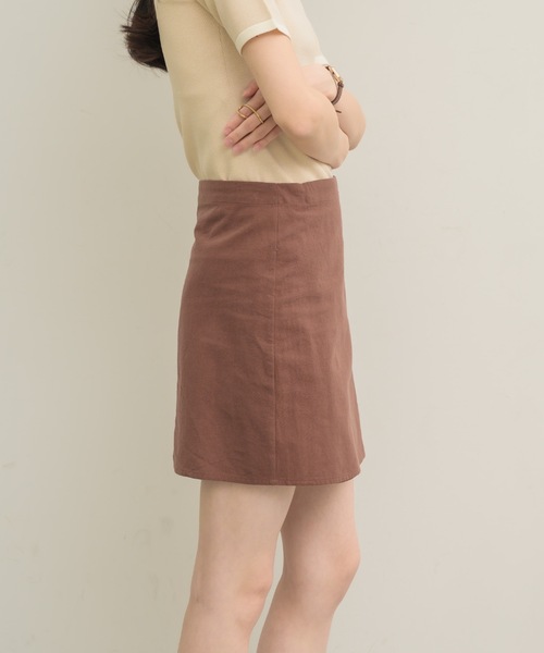 NEUNA（ヌナ）の「リネンライクラップミニ スカート（スカート・レディース・ブラック/ブラウン/アイボリー・FREE）」の22枚目の写真