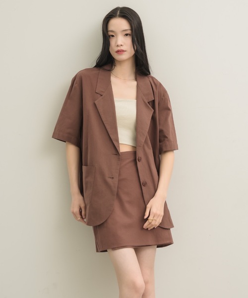 NEUNA（ヌナ）の「リネンライクラップミニ スカート（スカート・レディース・ブラック/ブラウン/アイボリー・FREE）」の14枚目の写真