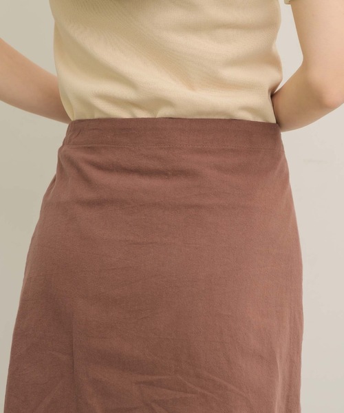 NEUNA（ヌナ）の「リネンライクラップミニ スカート（スカート・レディース・ブラック/ブラウン/アイボリー・FREE）」の10枚目の写真