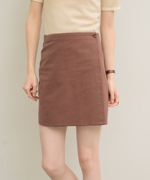 NEUNA（ヌナ）の「リネンライクラップミニ スカート（スカート・レディース・ブラック/ブラウン/アイボリー・FREE）」の20枚目の写真