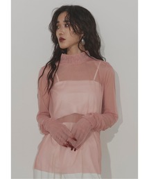 Sheer long sleeve top