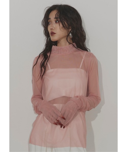 Sheer long sleeve top（Tシャツ/カットソー）｜Chris TROIS.（クリス