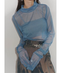 Sheer long sleeve top