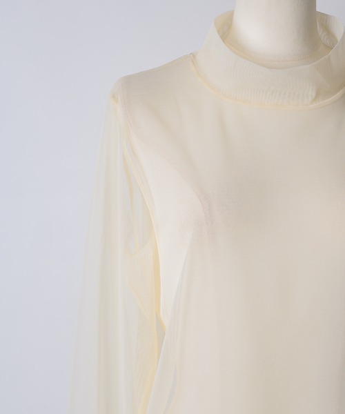 Sheer long sleeve top（Tシャツ/カットソー）｜Chris TROIS.（クリス