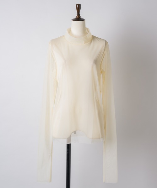 Sheer long sleeve top（Tシャツ/カットソー）｜Chris TROIS.（クリス