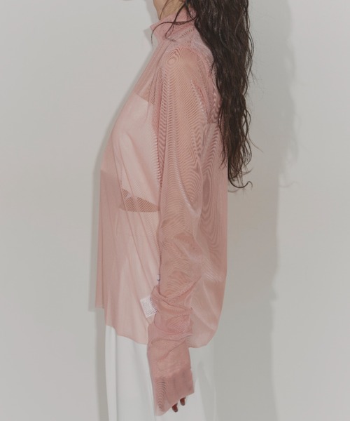 Chris TROIS.(クリストロワ)の「Sheer long sleeve top(Tシャツ/カットソー・レディース・ピンク/アイボリー/ブラック/ブルー・FREE)」の22枚目の写真