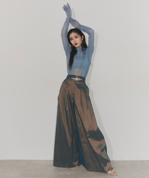 Sheer long sleeve top（Tシャツ/カットソー）｜Chris TROIS.（クリス