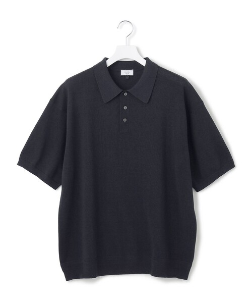 J.PRESS YORK STREET(ジェイプレスヨークストリート)の「【UNISEX】ニットポロシャツ(ポロシャツ・メンズ・ライトグレー系/ネイビー系/ダルブルー系/オレンジ系・SMALL/MEDIUM/LARGE)」の2枚目の写真