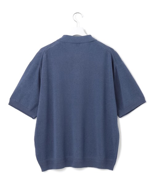 J.PRESS YORK STREET(ジェイプレスヨークストリート)の「【UNISEX】ニットポロシャツ(ポロシャツ・メンズ・ライトグレー系/ネイビー系/ダルブルー系/オレンジ系・SMALL/MEDIUM/LARGE)」の5枚目の写真