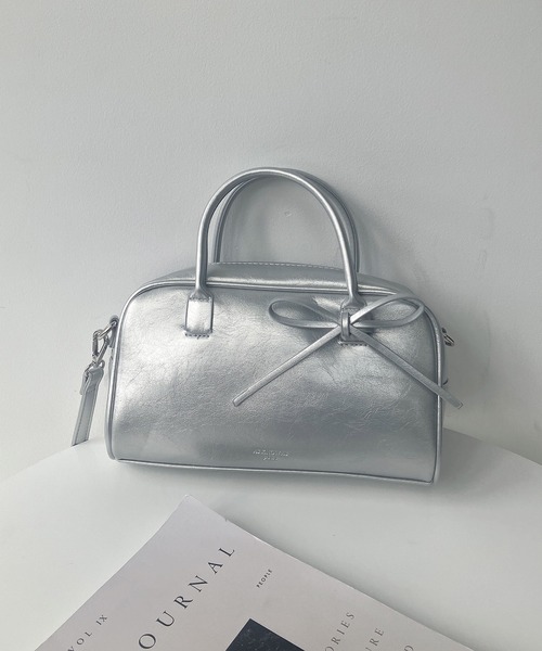 AS KNOW AS plus（アズノゥアズプラス）の「◇フェイクレザー 2WAY リボンミニボストンバッグ（ボストンバッグ・レディース・ブラウン/レッド/アイボリー/ブラック/シルバー/ベージュ系その他・FREE）」の20枚目の写真