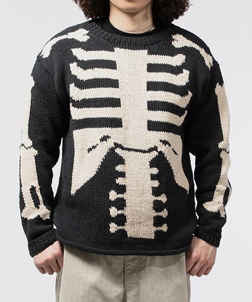 niche.(ニッチ)の「MacMahon Knitting Mills L/S Crew Neck Knit-Bone マクマホン ニッティング ミルズ ニッチ(ニット/セーター・メンズ・ブラック・FREE)」の1枚目の写真