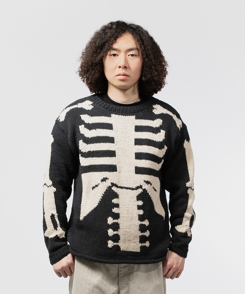 niche.(ニッチ)の「MacMahon Knitting Mills L/S Crew Neck Knit-Bone マクマホン ニッティング ミルズ ニッチ(ニット/セーター・メンズ・ブラック・FREE)」の6枚目の写真