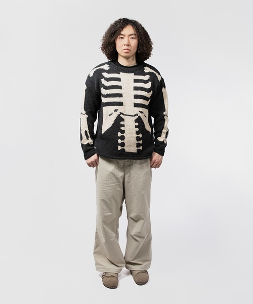 niche.(ニッチ)の「MacMahon Knitting Mills L/S Crew Neck Knit-Bone マクマホン ニッティング ミルズ ニッチ(ニット/セーター・メンズ・ブラック・FREE)」の4枚目の写真