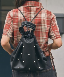 MONO-MART LADY'S | 【カヌ×MONO-MART LADY'S】3WAY パール付き バケット ハンドバッグ/リュック/ショルダーバッグ(ハンドバッグ)