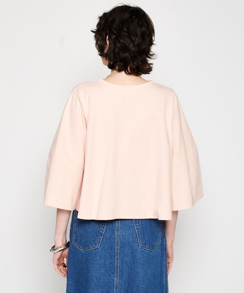 cloenc（クロエンス）の「【マシンウォッシュ】フレアTシャツ（Tシャツ/カットソー・レディース・ブラック/ホワイト/ピンク/ブラウン系その他・02）」の11枚目の写真