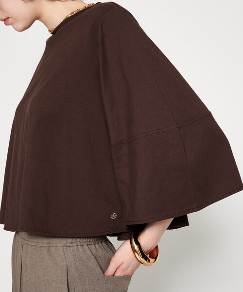 cloenc（クロエンス）の「【マシンウォッシュ】フレアTシャツ（Tシャツ/カットソー・レディース・ブラック/ホワイト/ピンク/ブラウン系その他・02）」の17枚目の写真