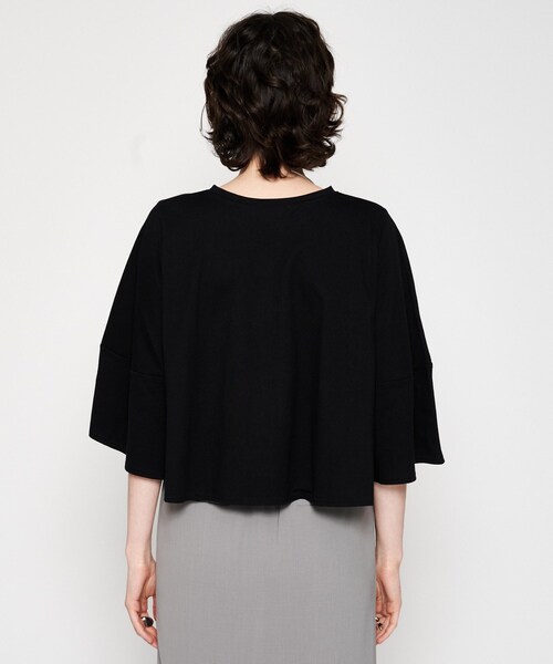 cloenc（クロエンス）の「【マシンウォッシュ】フレアTシャツ（Tシャツ/カットソー・レディース・ブラック/ホワイト/ピンク/ブラウン系その他・02）」の20枚目の写真