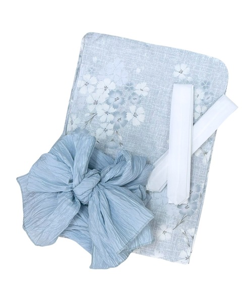 Rebloom（リブルーム Rebloom Reb loom）の「【1人で着られる浴衣4点セット】浴衣・兵児帯・腰紐2本《夏花浴衣》（浴衣・レディース・ブルー系1/ブルー系2/グレー系/ネイビー系/ブルー系3/ブラック系/ホワイト系1/ホワイト系2・FREE）」の18枚目の写真