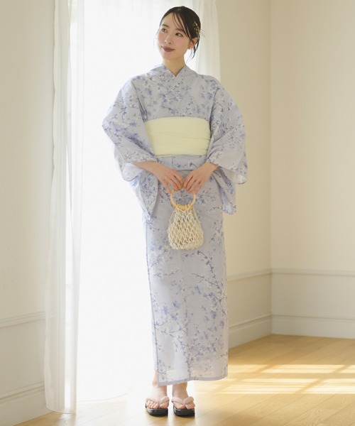 CELEN(セレン)の「【1人で着られる/兵児浴衣4点セット】浴衣・兵児帯・腰紐2本《涼夏浴衣》(浴衣・レディース・ブルー系1/ブルー系2/グレー系/ネイビー系/ブルー系3/ブラック系/ホワイト系1/ホワイト系2・FREE)」の16枚目の写真