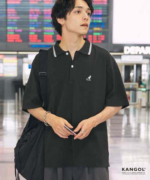 公式通販 - 人気アイテム多数 セール】KANGOL/カンゴール ロゴワンポイント刺繍ライン 別注 トップス