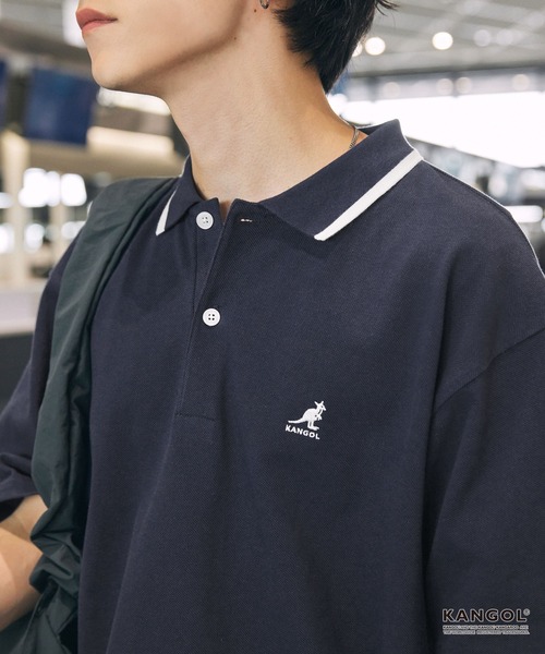 セール】KANGOL/カンゴール 別注 ロゴワンポイント刺繍ライン