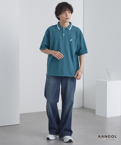 KANGOL/カンゴール 別注 ロゴワンポイント刺繍ライン オーバーサイズ
