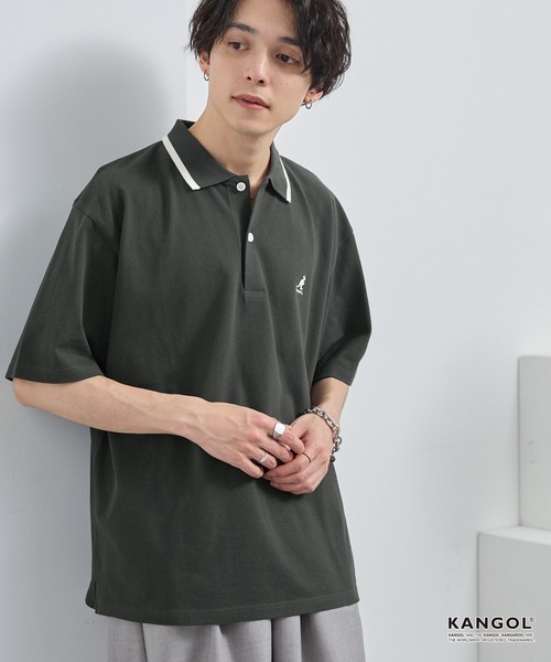 KANGOL/カンゴール 別注 ロゴワンポイント刺繍ライン オーバー